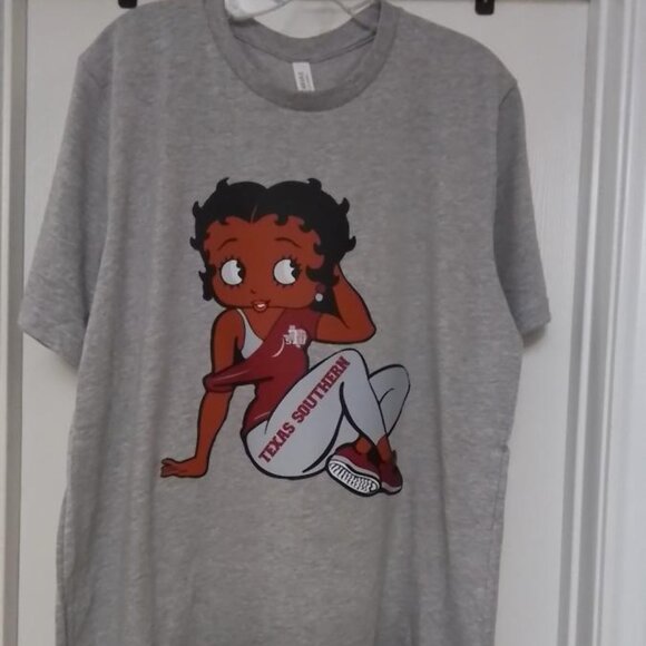 Betty Boop Texas Southern Graphic Print T-Shirt TSU - Picture 1 of 2